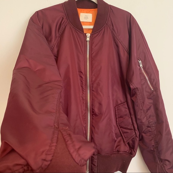 Fear of God FOG Maroon/Red Satin Bomber Jacket XL - Picture 3 of 11